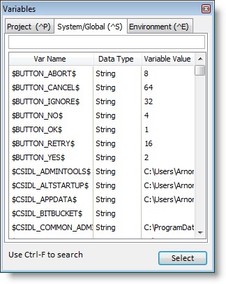 Select_Variable_System_variables