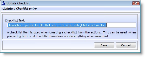 Checklist